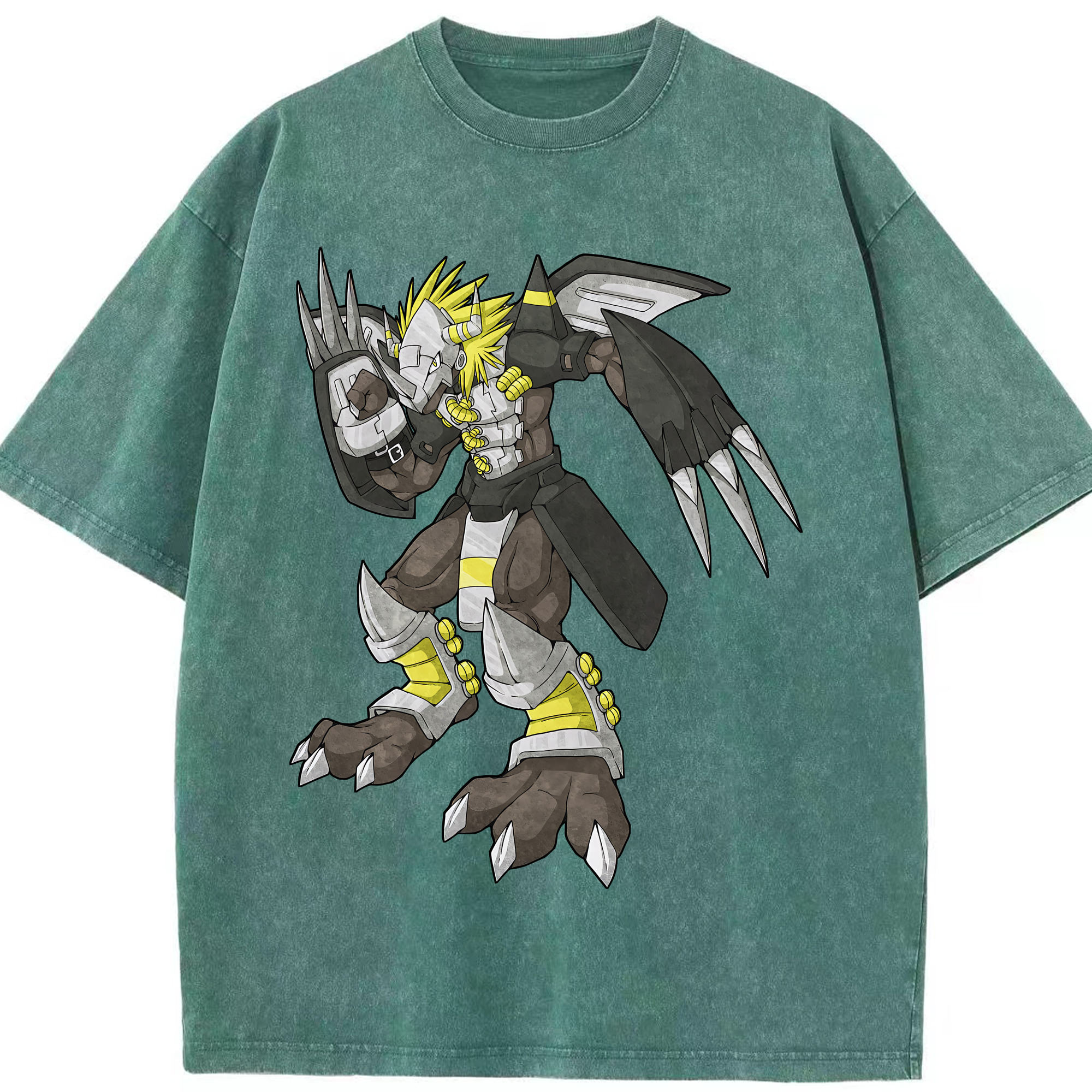 （画像用） Digimon デジタルモンスター/デジモン 綿100% ヴィンテージ風 半袖Tシャツ（フロントプリント）
